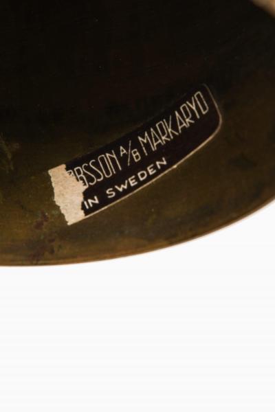 Hans Agne Jakobsson Ceiling Lamp in Brass and Original Glass by Hans Agne Jakobsson 1950s