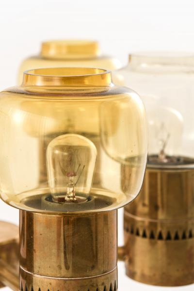 Hans Agne Jakobsson Ceiling Lamp in Brass and Original Glass by Hans Agne Jakobsson 1950s