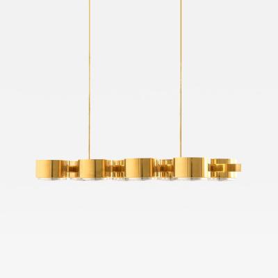 Hans Agne Jakobsson Ceiling Lamp in Brass and Plastic by Hans Agne Jakobsson 1950s