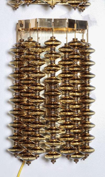 Hans Agne Jakobsson Hans Agne Jakobsson Amber Glass Strand Sconces