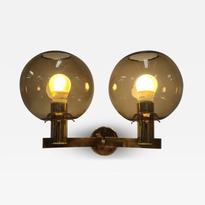 Hans Agne Jakobsson Hans Agne Jakobsson Brass Wall Lamp Model V 149 2 1950s