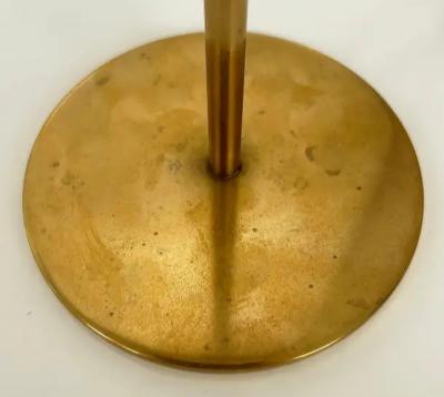 Hans Agne Jakobsson Hans Agne Jakobsson Brass and Glass Candlesticks for AB Sweden c1970s Set 3
