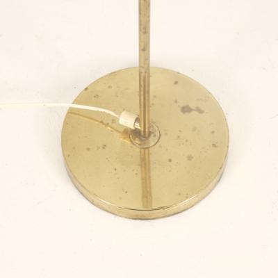 Hans Agne Jakobsson Hans Agne Jakobsson Floor Lamp Model G100 Brass Green Fringes Markaryd 1960s