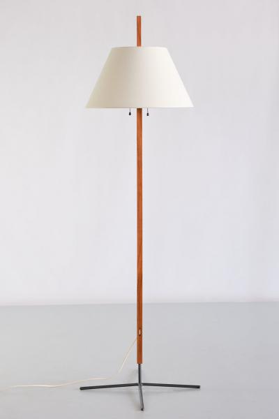 Hans Agne Jakobsson Hans Agne Jakobsson G35 Floor Lamp in Teak and Iron Markaryd Sweden 1960s