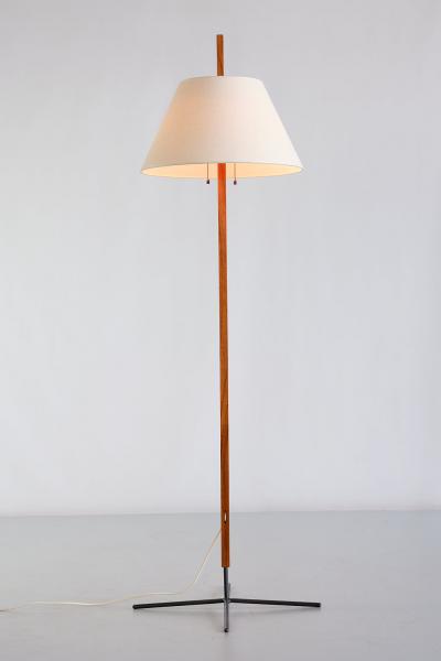 Hans Agne Jakobsson Hans Agne Jakobsson G35 Floor Lamp in Teak and Iron Markaryd Sweden 1960s