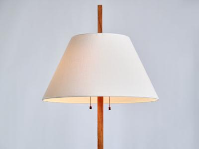 Hans Agne Jakobsson Hans Agne Jakobsson G35 Floor Lamp in Teak and Iron Markaryd Sweden 1960s