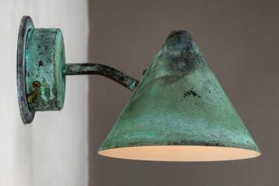Hans Agne Jakobsson Hans Agne Jakobsson Mini Tratten Patinated Copper Outdoor Sconces