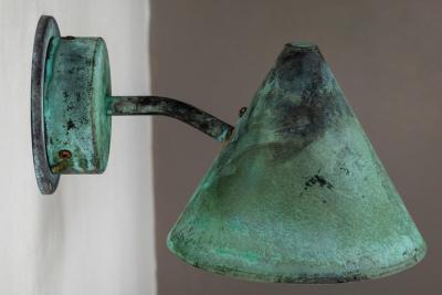 Hans Agne Jakobsson Hans Agne Jakobsson Mini Tratten Patinated Copper Outdoor Sconces