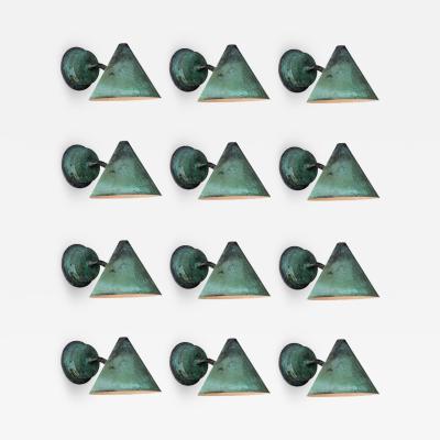 Hans Agne Jakobsson Hans Agne Jakobsson Mini Tratten Patinated Copper Outdoor Sconces
