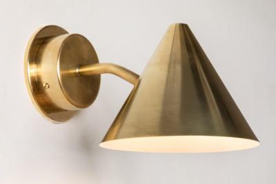 Hans Agne Jakobsson Hans Agne Jakobsson Mini Tratten Polished Brass Outdoor Sconces