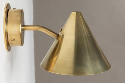 Hans Agne Jakobsson Hans Agne Jakobsson Mini Tratten Polished Brass Outdoor Sconces