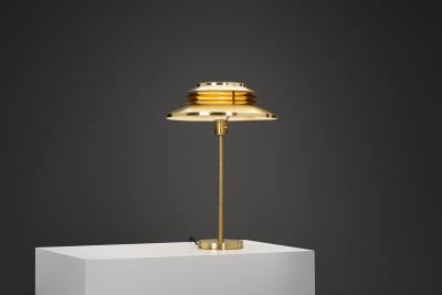 Hans Agne Jakobsson Hans Agne Jakobsson Model B120 Brass Table Lamp Sweden Mid 20th Century