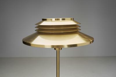 Hans Agne Jakobsson Hans Agne Jakobsson Model B120 Brass Table Lamp Sweden Mid 20th Century