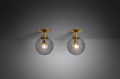 Hans Agne Jakobsson Hans Agne Jakobsson Model T 472 Ceiling Lamps for Markaryd Sweden 1960s