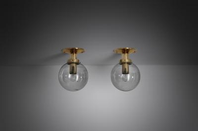 Hans Agne Jakobsson Hans Agne Jakobsson Model T 472 Ceiling Lamps for Markaryd Sweden 1960s