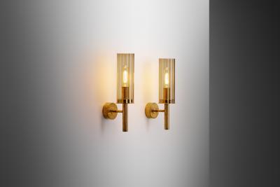 Hans Agne Jakobsson Hans Agne Jakobsson Model V169 1 Wall Sconces for Markaryd Sweden 1960s