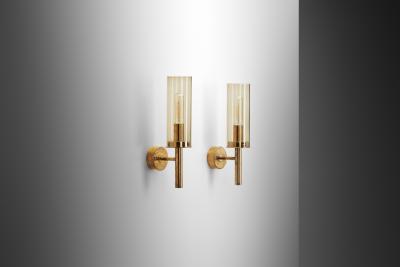 Hans Agne Jakobsson Hans Agne Jakobsson Model V169 1 Wall Sconces for Markaryd Sweden 1960s