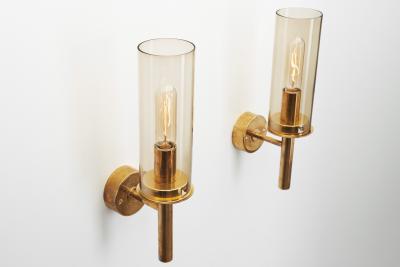 Hans Agne Jakobsson Hans Agne Jakobsson Model V169 1 Wall Sconces for Markaryd Sweden 1960s