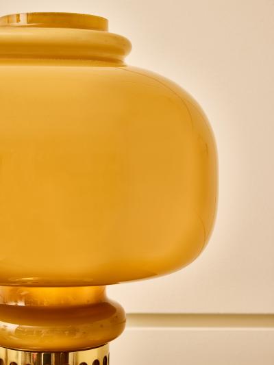Hans Agne Jakobsson Hans Agne Jakobsson Oplight Model 20162 Table Lamp in Amber Glass