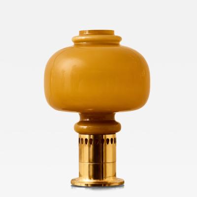 Hans Agne Jakobsson Hans Agne Jakobsson Oplight Model 20162 Table Lamp in Amber Glass