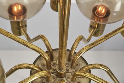 Hans Agne Jakobsson Hans Agne Jakobsson Patricia T372 12 Chandelier for Markaryd Sweden 1960s