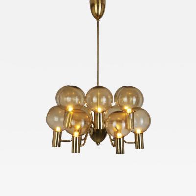 Hans Agne Jakobsson Hans Agne Jakobsson Patricia T372 12 Chandelier for Markaryd Sweden 1960s