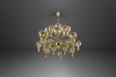 Hans Agne Jakobsson Hans Agne Jakobsson Patricia T372 24 Chandelier for Markaryd Sweden 1960s