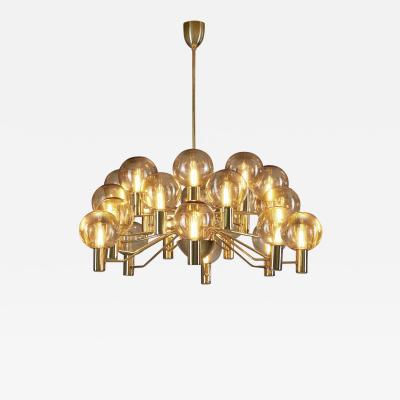 Hans Agne Jakobsson Hans Agne Jakobsson Patricia T372 24 Chandelier for Markaryd Sweden 1960s