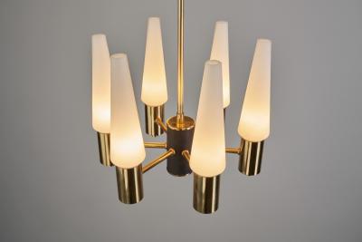 Hans Agne Jakobsson Hans Agne Jakobsson Six Armed Chandelier for AB Markaryd attr Sweden 1960s