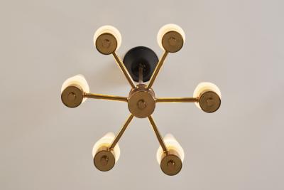 Hans Agne Jakobsson Hans Agne Jakobsson Six Armed Chandelier for AB Markaryd attr Sweden 1960s