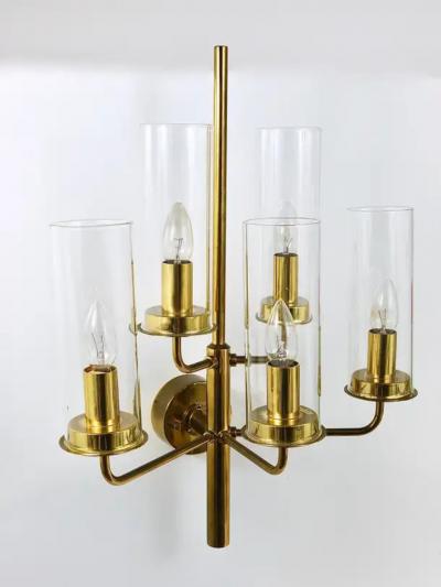 Hans Agne Jakobsson Hans Agne Jakobsson Sonata Midcentury 5 Armed Sconce Wall Light Markaryd 1960