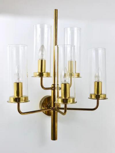 Hans Agne Jakobsson Hans Agne Jakobsson Sonata Midcentury 5 Armed Sconce Wall Light Markaryd 1960