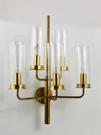Hans Agne Jakobsson Hans Agne Jakobsson Sonata Midcentury 5 Armed Sconce Wall Light Markaryd 1960