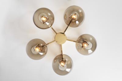 Hans Agne Jakobsson Hans Agne Jakobsson T376 5 Ceiling Light for AB Markaryd Sweden 1960s