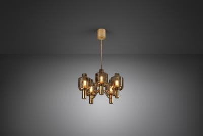 Hans Agne Jakobsson Hans Agne Jakobsson T507 Chandelier for Markaryd Sweden 1960s