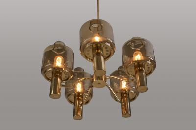 Hans Agne Jakobsson Hans Agne Jakobsson T507 Chandelier for Markaryd Sweden 1960s
