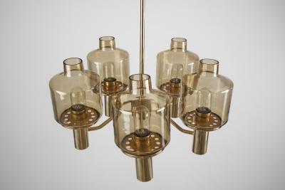 Hans Agne Jakobsson Hans Agne Jakobsson T507 Chandelier for Markaryd Sweden 1960s