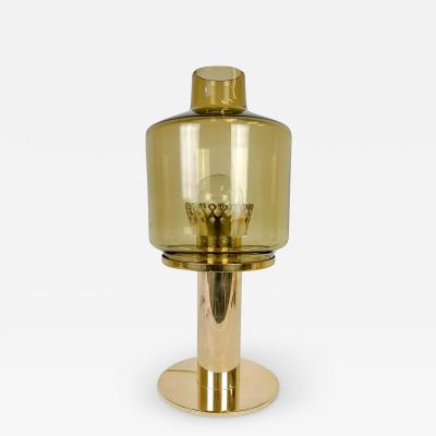 Hans Agne Jakobsson Hans Agne Jakobsson Table Lamp Model B 102 in Brass and Glass 1960s Sweden