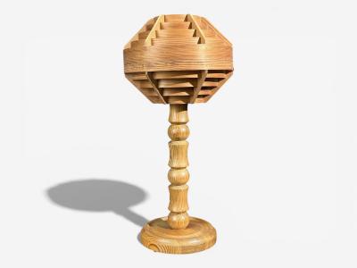 Hans Agne Jakobsson Hans Agne Jakobsson Table Lamp Pine Sweden 1970s