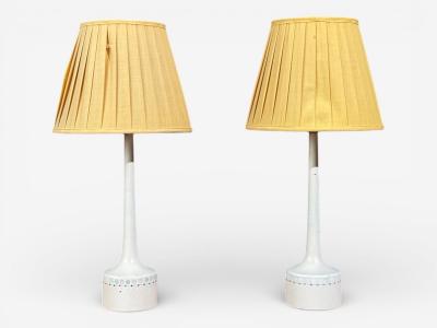 Hans Agne Jakobsson Hans Agne Jakobsson Table Lamps Painted Wood Sweden 1950s
