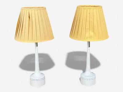 Hans Agne Jakobsson Hans Agne Jakobsson Table Lamps Painted Wood Sweden 1950s