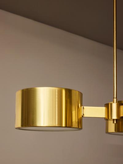 Hans Agne Jakobsson Hans Agne Jakobsson Three Arm Brass Chandeliers for AB Markaryd Sweden