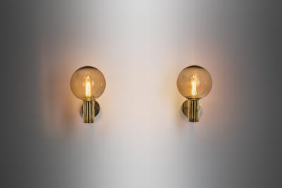Hans Agne Jakobsson Hans Agne Jakobsson V 149 Pair of Wall Sconces for AB Markaryd Sweden 1960s