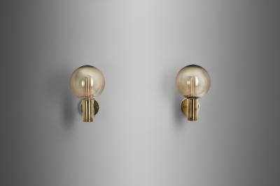 Hans Agne Jakobsson Hans Agne Jakobsson V 149 Pair of Wall Sconces for AB Markaryd Sweden 1960s