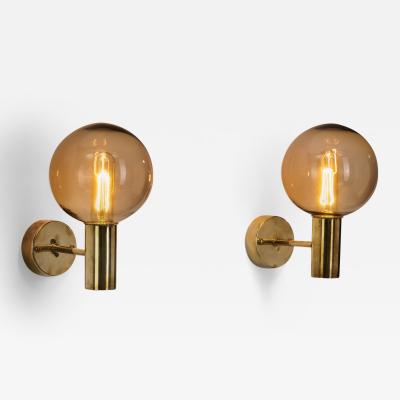 Hans Agne Jakobsson Hans Agne Jakobsson V 149 Pair of Wall Sconces for AB Markaryd Sweden 1960s