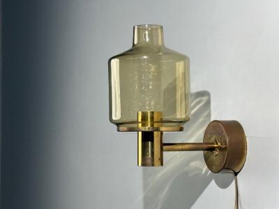 Hans Agne Jakobsson Hans Agne Jakobsson Wall Light Brass Glass Sweden 1960s
