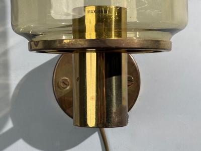 Hans Agne Jakobsson Hans Agne Jakobsson Wall Light Brass Glass Sweden 1960s