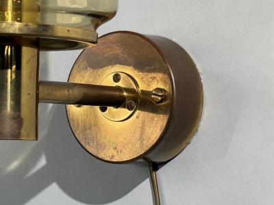 Hans Agne Jakobsson Hans Agne Jakobsson Wall Light Brass Glass Sweden 1960s
