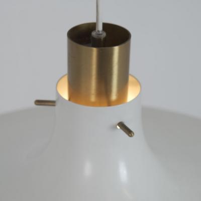 Hans Agne Jakobsson Hans Agne Jakobsson White Trumpet Pendant Model T 625 for Markaryd 1970s