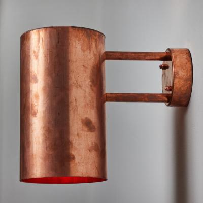 Hans Agne Jakobsson Large Hans Agne Jakobsson C 627 Rulle Copper Outdoor Sconce